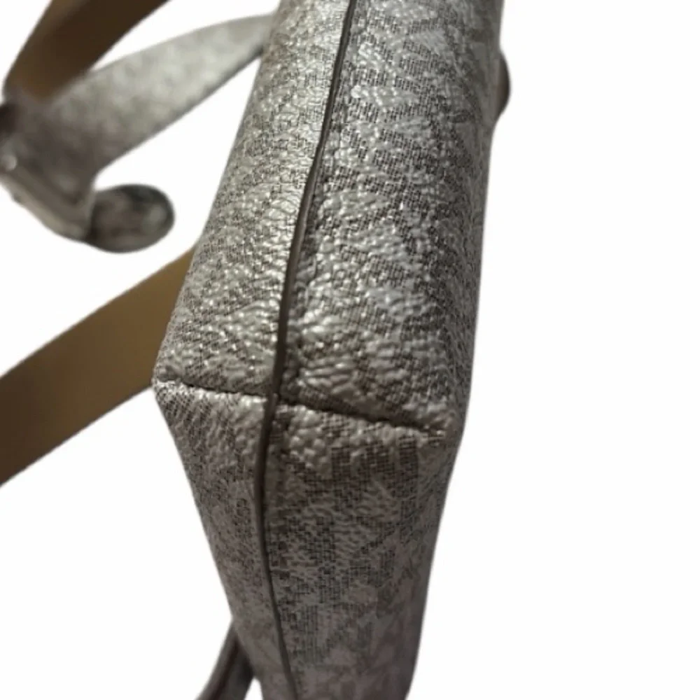 Michael Kors Silver Signature Logo Belt Bag Fanny Pack